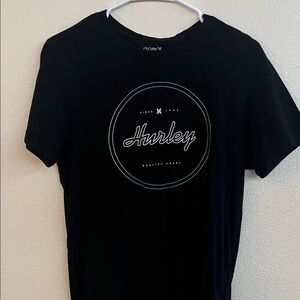 Hurley Black Tee with Circular Logo